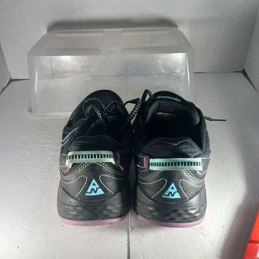 New Balance 410v7 Trail Shoes 8.5 Black Purple Aqua Hiking Sneakers WT410SH7